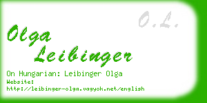 olga leibinger business card